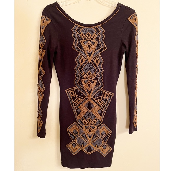 Free People Aztec Princess Bodycon Dress XS - Picture 3 of 11